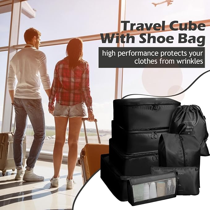 48 Set Packing Cubes Travel Luggage Organizers Set with Storage Shoe Bag, Clothing Bag for Women Men Essentials - Image 6