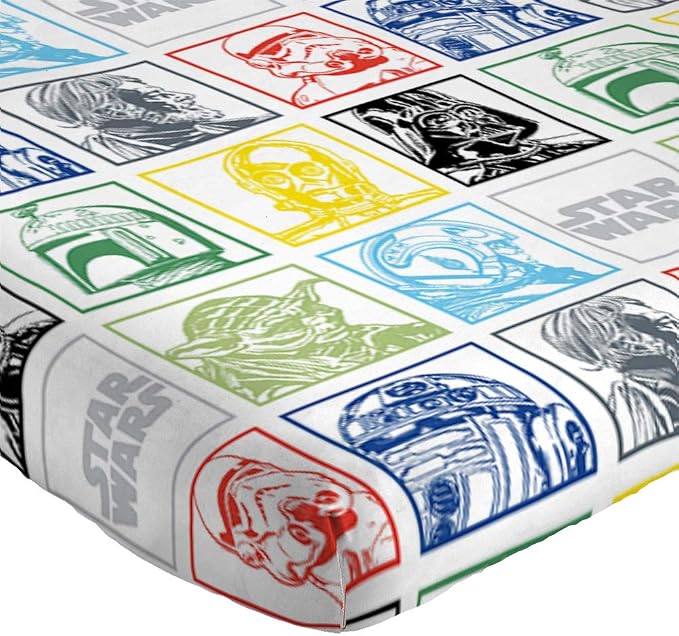 Jay Franco Kids Sheet Set with Fitted, Flat Sheets & Pillow Cover - Ultra-Soft Bedding with Pillowcase for Room Decor, Multi - Star Wars, 4 Piece Full - Image 2