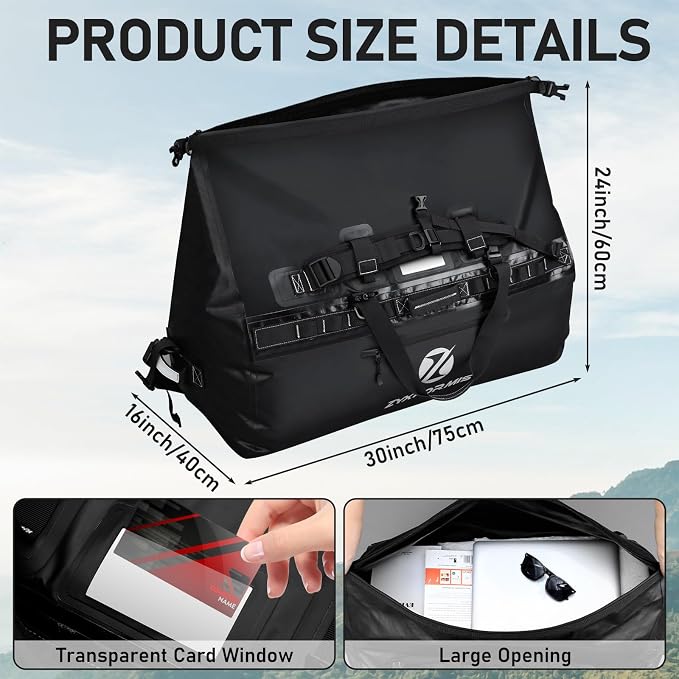 Waterproof Duffle Bag, Large Marine Dry Bags, Heavy Duty Adventure Travel Bag for Men and Women, Waterproof Duffel Backpack for Kayaking Boating Hiking Camping Vacation, 65L 110L 160L - Image 7
