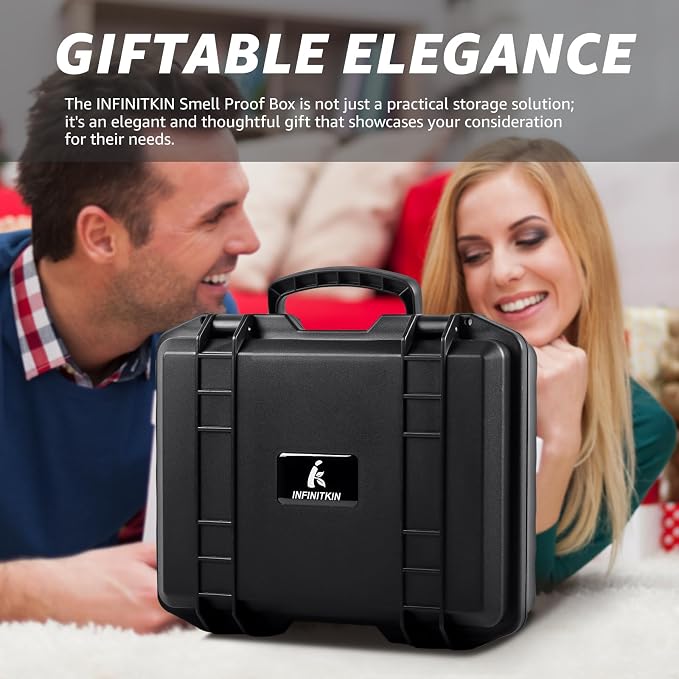INFINITKIN Smell Proof Box, Large Airtight Storage Box with Combination Lock – Waterproof & Durable Smell Proof Container for Travel & Home, Great Gift Choice - Image 7