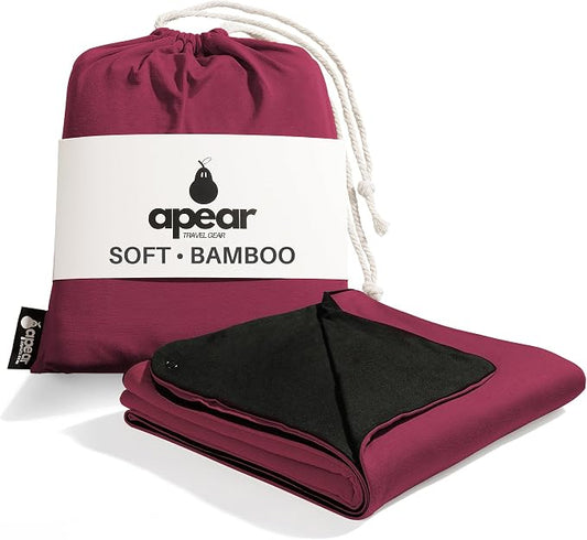 16-in-1 Compact Travel Blanket with Bag – Reversible, Ultra Soft Bamboo Airplane Blanket with Hidden Pocket – Packable for Flights & Travel Essentials (Semi-Weighted, Double Layer) by ApearTravelGear
