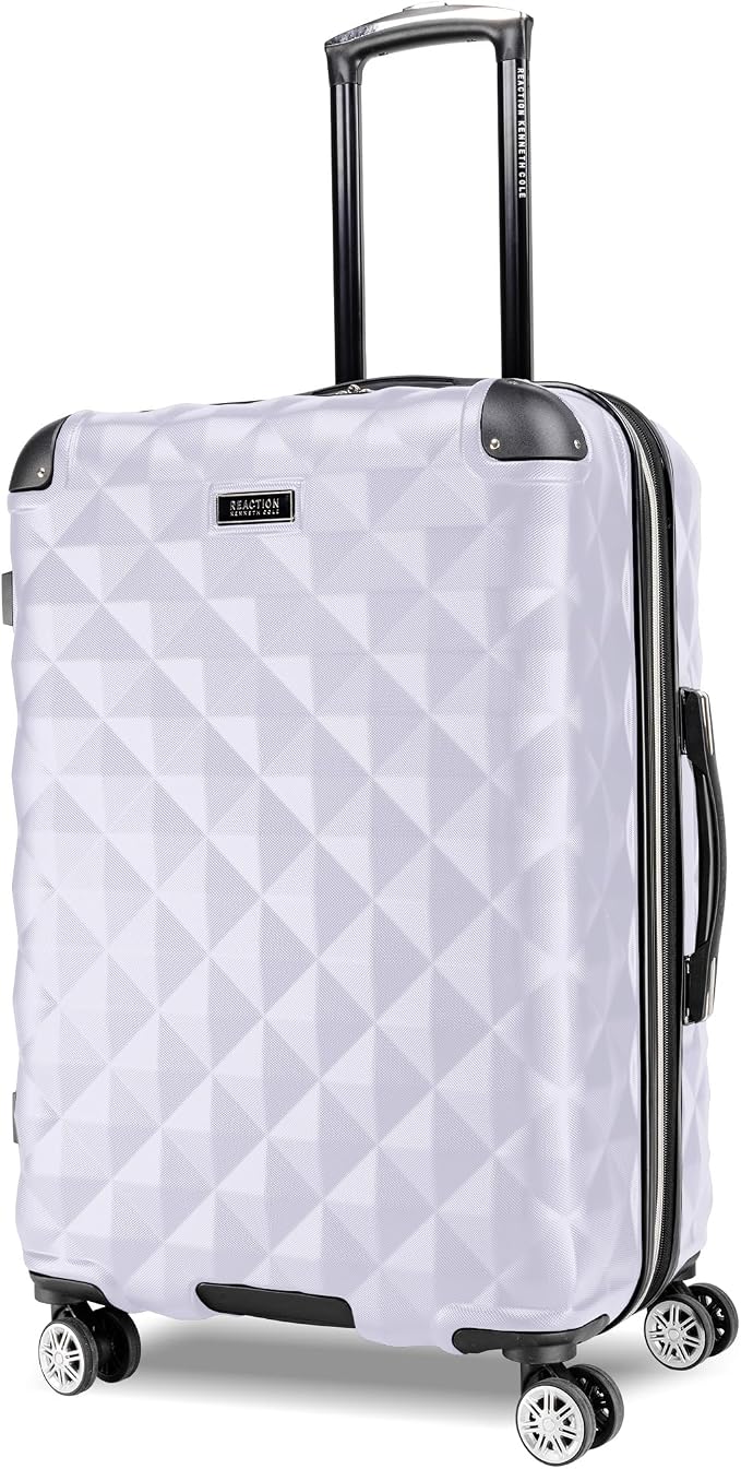 Kenneth Cole REACTION Diamond Tower Collection Lightweight Hardside Expandable 8-Wheel Spinner Travel Luggage, Lavender, 24-Inch Checked by KennethCole