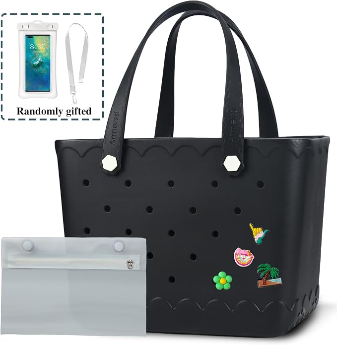 Rubber Beach Tote Bag Waterproof Tip-Proof Outdoor Tote Bag for the Beach Boat Pool Sports - Image 3