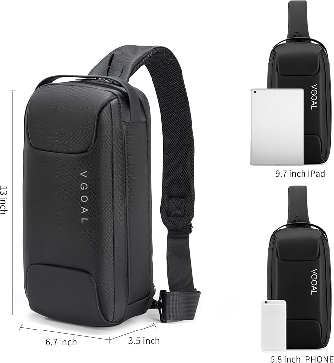 VGOAL Crossbody Bag Sling Bag for Women Men Sling Backpack Mini Backpack Daypack Crossbody for Travel Sport Running Hiking (FG6315-A) - Image 3