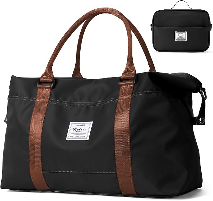 Travel Duffel Bag, Carry On Overnight Weekender Bags for Women | Travel Bag with Wet Pocket & Trolley Sleeve, For Spirit Airlines 18x14x8 Personal Item Bag by HYC00