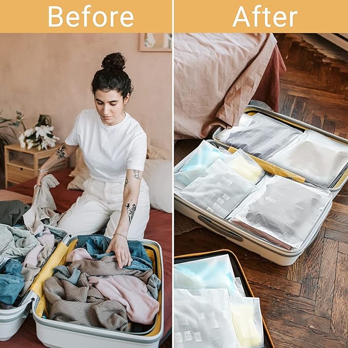 Clear Zipper Bags Resealable for Clothes, 3 Mil Thick 14x16 inch Large Plastic Mailers Travel for Clothing, 50 Pcs Self Seal Apparel Poly Bags for Sweaters, Jeans Shipping - Image 3