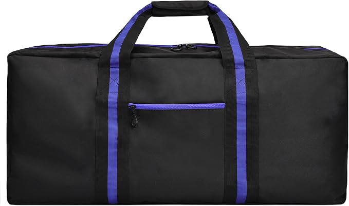 150L Large Duffle Bag for Travel 37” Diffle Bag for Overnight Weekender Camping, Storage for Men Women, Blue by HOME