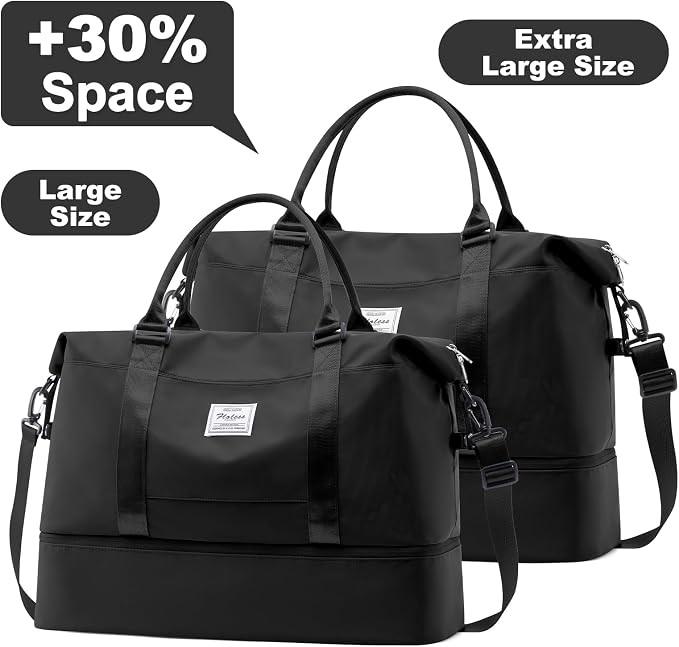 Travel Duffel Bag, Carry On Overnight Weekender Bags for Women | Travel Bag with Wet Pocket & Trolley Sleeve, For Spirit Airlines 18x14x8 Personal Item Bag - Image 2