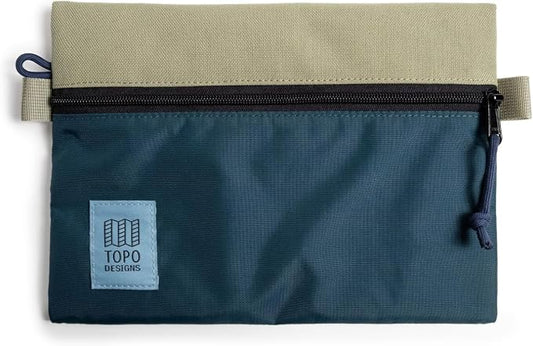 Topo Designs Accessory Bags, Travel Organizer Accessories for Smaller Items, Durable Storage Pouch, 3 Sizes, Fully Lined Pack Cloth (Medium, Oil Green/Dark Pine) by TopoDesigns