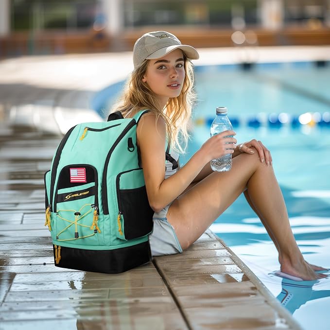 Maelstrom Waterproof Swim Backpack, Gear Sports Bag With Shoe Compartment | 35l Capacity, Durable Polyester, Ergonomic Back Padding, Lightweight. Ideal For Swimming, Snorkeling, Kayaking, Gym, Travel - Image 7