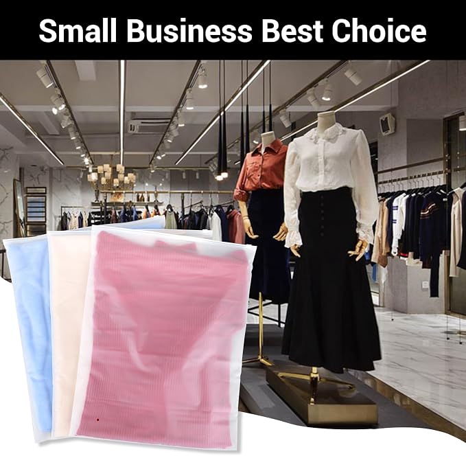 Clothing Bags, 50 Count 16x20 inch Extra Large Frosted Zipper Plastic Bags for Clothes, Sweater Dress, Jeans, Jacket, T Shirt Packaging Shipping, 3 Mil, with Vent Holes - Image 7