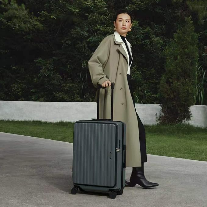 ROAMING 20 Inch Carry On Luggage with Wheels PC Hard Shell Suitcase Top Opening Expandable Tsa Luggage Suitcases for Travel Woman Men.(Livid green) - Image 2