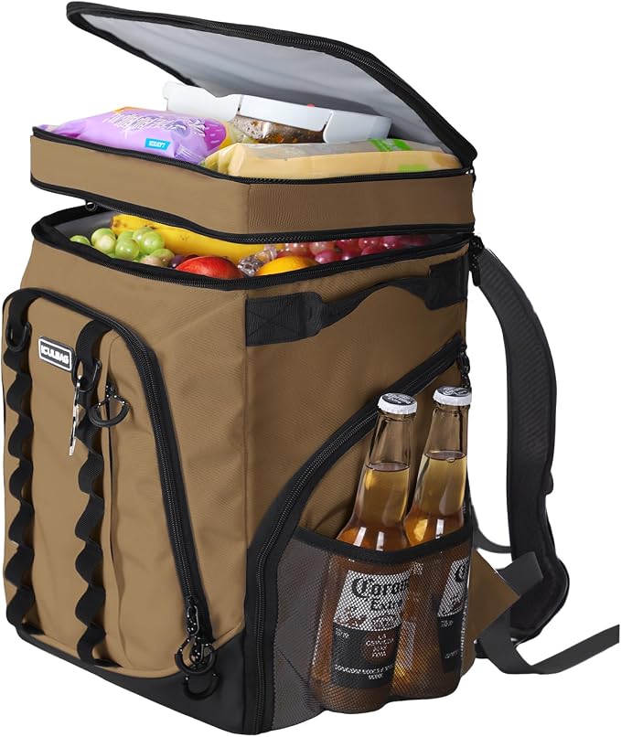 Beach Cooler Backpack for Men 36cans Insulated Backpack Cooler Lunch Bag for Women Camping Hiking Picnic Travel for 18 Hours Cooling 30L by iculbag