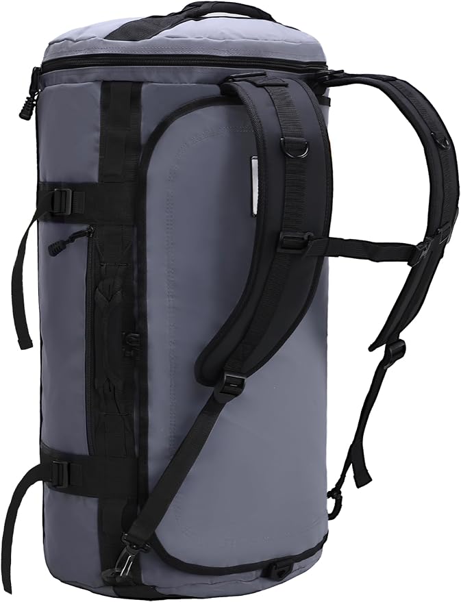 MIER Large Duffle Bag Backpack for Travel Camping Gym Sports, 45L/60L/90L | Water Resistant, Convertible Duffel, Detachable Backpack Straps, Shoe Compartment, Heavy-Duty Tarpaulin, 3 Sizes by MIER