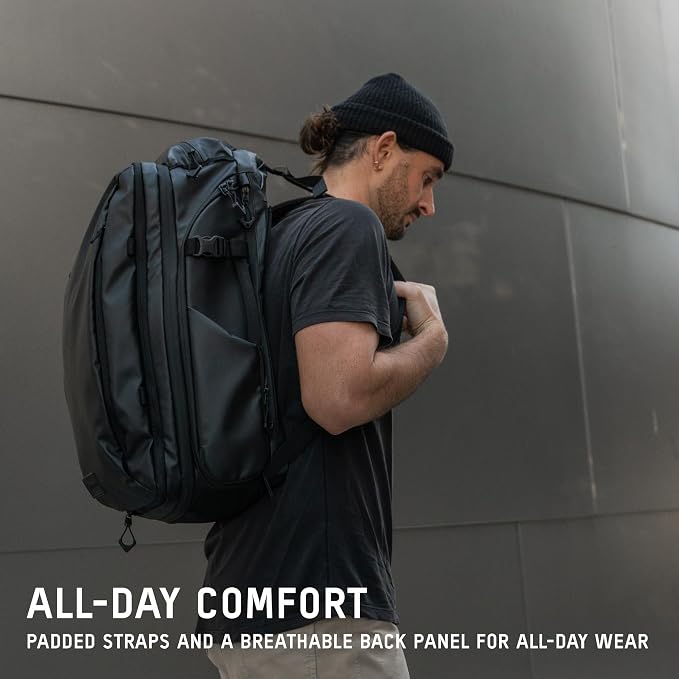 WANDRD TRANSIT Travel Backpack (35L): Expandable Carry-On Travel Backpack – Weather-Resistant, Laptop Compartment, Dual Side Access & Camera Cube Compatible Adventure Bag - Image 4