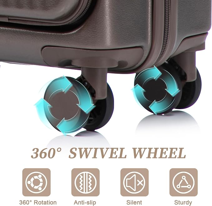 20/14 Inch Hardside Luggage, Durable ABS Suitcase with Spinner Wheels - Image 5