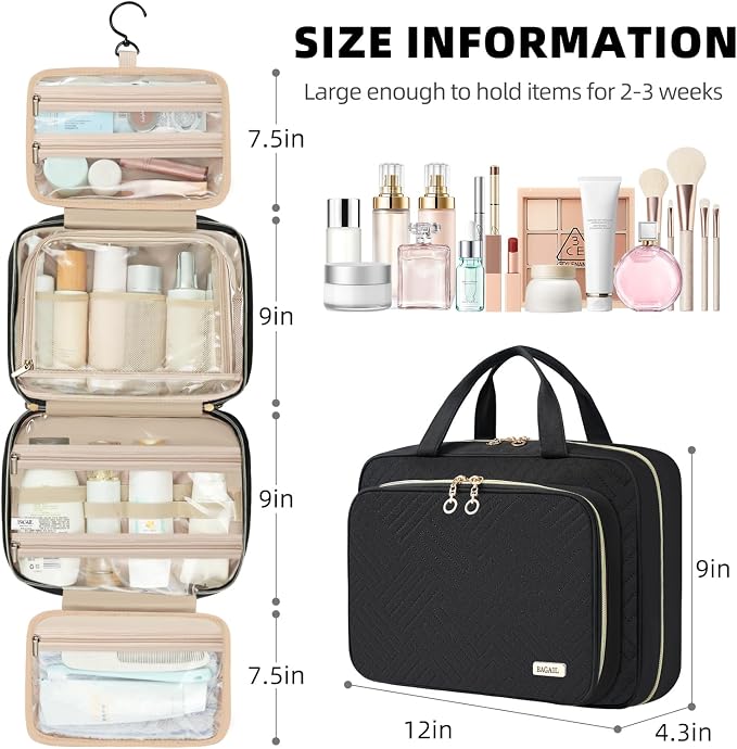 BAGAIL 10 Set Packing Cubes and Hanging Toiletry Bag - Image 4
