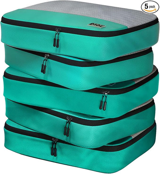 Large Packing Cubes for Travel - 5pc Packing Cubes for Suitcases - Lightweight Luggage Organizer Bags (Non-Compression) by DotDot