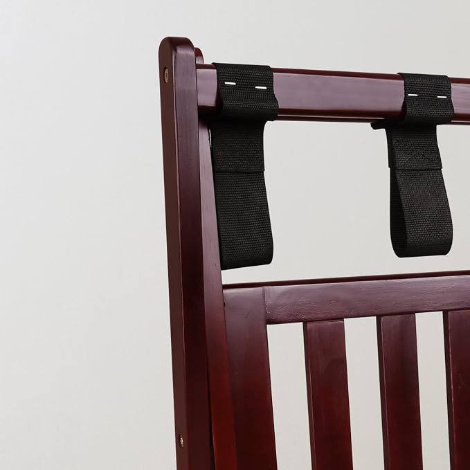 Casual Home Luggage Rack with Shelf, Espresso - Image 9