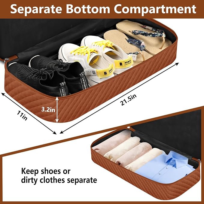 ITIEZY Weekender Overnight Bag for Women - Large Travel Duffel Bag with Shoe Compartment, Gym Duffel Bag Hospital Bag Carry On Tote Bags for Airplanes with Crossbody Bag Toiletry Bag 3Pcs Set - Image 5