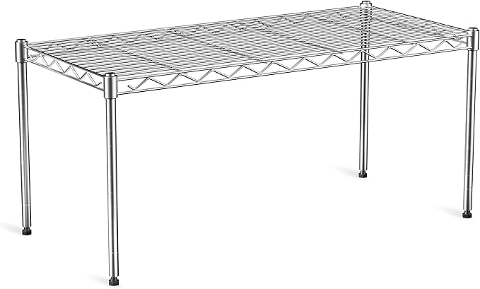 1-Tier Wire Shelf Rack,30" Wx14 Dx17 H,Single Metal Shelves Rack,Height Adjustable Metal Wire Shelving Unit and Storage for Kitchen,Cabinet,Countertop,Under-Sink,Closet,Pantry,Studio by Vanzbon