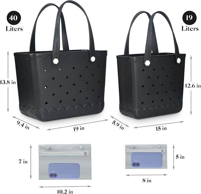 Rubber Beach Tote Bag Waterproof Tip-Proof Outdoor Tote Bag for the Beach Boat Pool Sports - Image 4