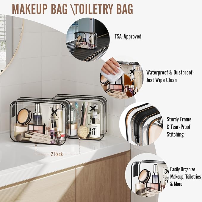 Veken 11 Set Packing Cubes for Travel,Anti-Wrinkle Buckled Suitcase Organizer with Shoe,Toiletry,Makeup Bag,Carry On Luggage Bag with 99+ Count Mesh Holes for Airplane & College Dorm Essentials - Image 3