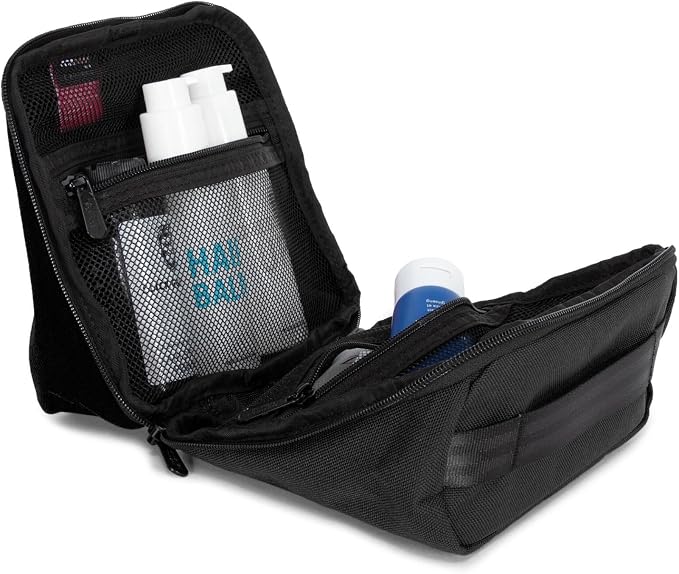 Manhattan Portage Newtown Toiletry Case Water Resistant Made with1000D Cordura For Everyday Use (Black/Black) - Image 7