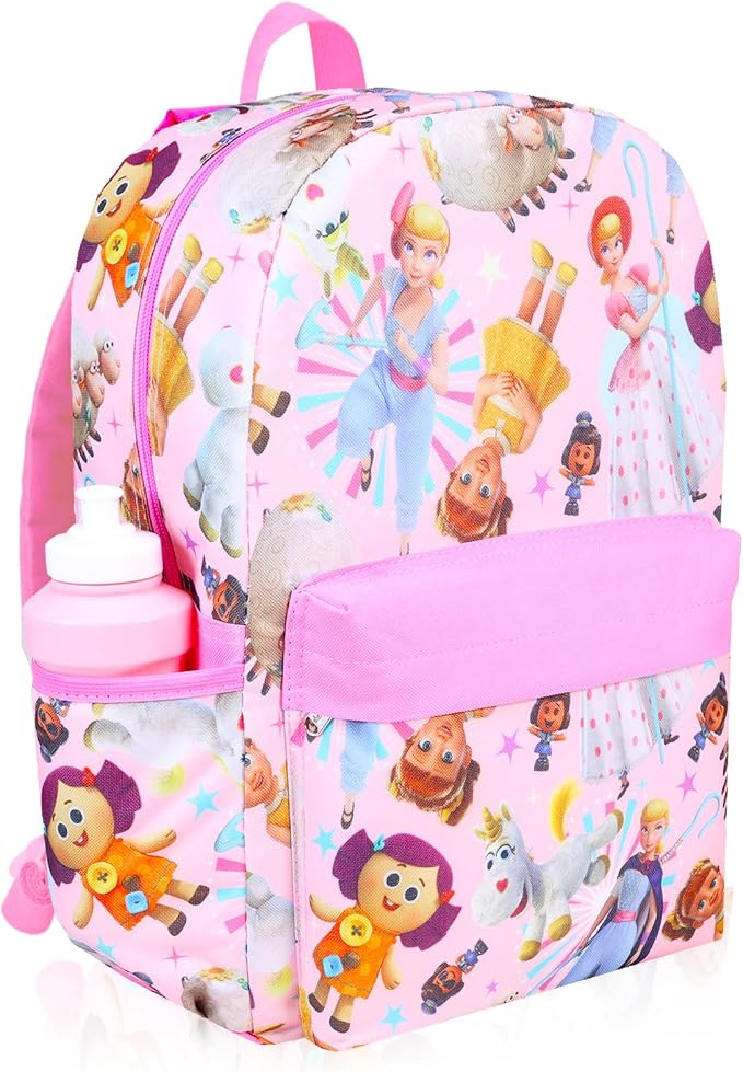 Pixar Toy Story Backpack and Lunch Box Set for Girls School Bundle + More | Insulated Lunch Bag & 16in Large Durable Bo Peep Bookbag Plus Water Bottle, Stickers, More - Toy Story School Supplies - Image 3