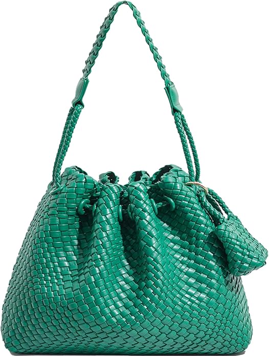 JINMANXUE Woven Purse for Women, Beach Hobo Shoulder Bag, Top-handle Tote Handbag, Shopper Underarm Satchel for Work Travel | Spacious Lightweight by JINMANXUE
