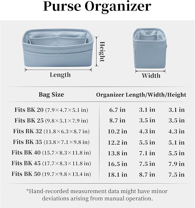 Satin Purse Organizer for Birkin 30 Retourne, Blue Brume | Custom Fit, Multiple Pockets, Lightweight Purse Essentials, Ideal for Travel, Shopping, and Daily Use - Image 7