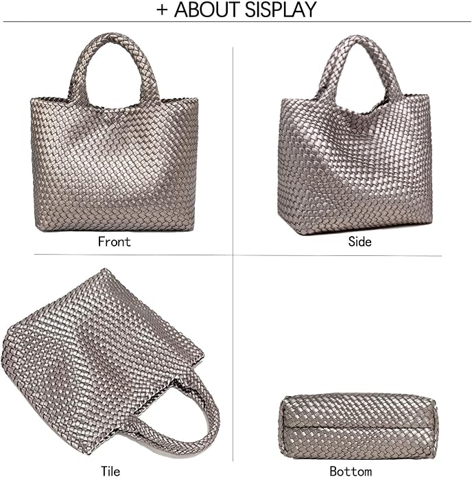 JINMANXUE Fashion Woven Bag Shopper Bag Travel Handbags and Purses Women Tote Bag Large Capacity Shoulder Bags - Image 7