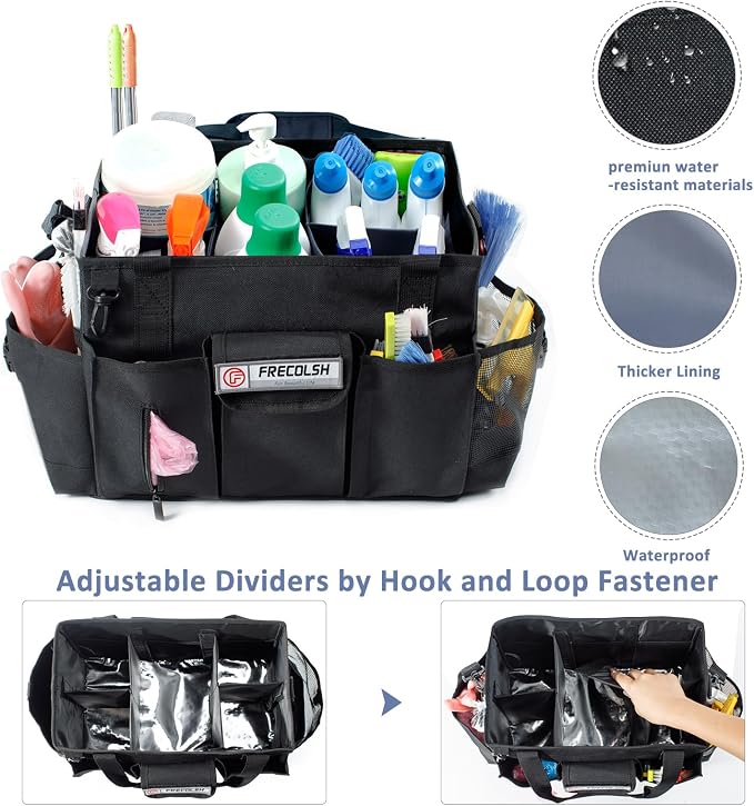 Cleaning Caddy for Cleaning Suppliers Organizer with Pockets for House Cleaning Essentials, Cleaning Organizer, Wearable Cleaing Bag Tote, Storage Caddy for Housekeeping - Image 2