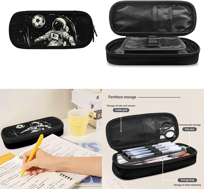 Astronaut Backpack and Lunch Box Set for Boys 8-12 Elementary School Bag Kids Bookbag with Lunch Bag Pencil Case 3Pcs Middle Preschool Bag Set - Image 6