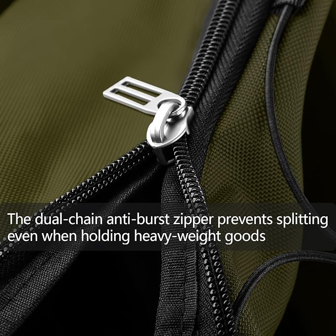 Bagenerous 110L/140L Expandable Soft-Sided Foldable Duffle Bag with 2 Rubber Wheels,Packable 32” Rolling Carry-On with Multi-Pockets & Compartments,Army Green - Image 2