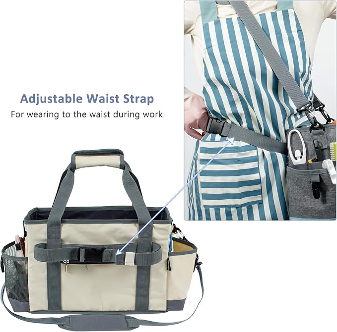 Cleaning Caddy for Cleaning Suppliers Organizer with Pockets for House Cleaning Essentials, Cleaning Organizer, Wearable Cleaing Bag Tote, Storage Caddy for Housekeeping - Image 3