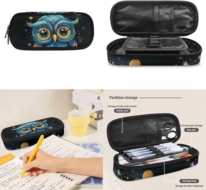 Owl Kids Bookbag for Girls School Bags for Boys 6-8 with Lunch Bag and Penicl Box Set Toddler Kindergarten Preschool Backpack for School, 3Pcs - Image 6