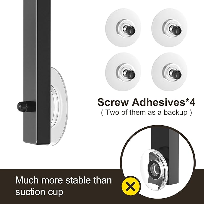 Orimade 4 Tier Adjustable Anti-slip Shower Caddy over Shower Head,Rustproof Bathroom Hanging shower Organizer with 4 Hooks for Razor,No Drilling Shower shelves Storage Rack,Grey - Image 6