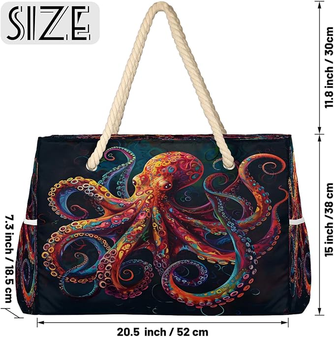 Large Beach Bag with Zipper Beach Bags for Women Water Resistant Swim Pool Bag - Image 4
