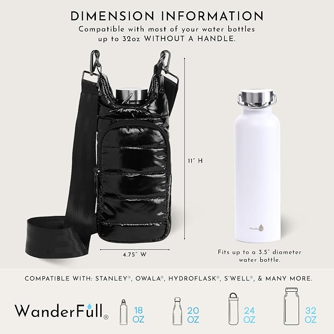 WanderFull Original HydroBag Crossbody Water Bottle Holder with Phone Pocket, Fits Water Bottles up to 32 oz - Image 5