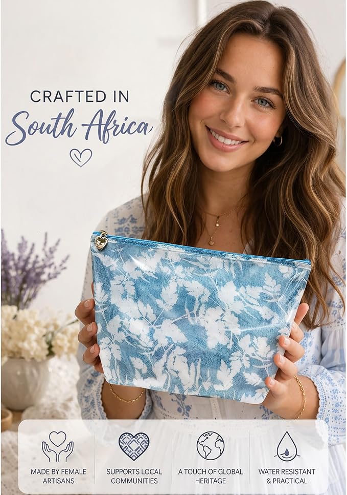 Jacaranda Living Extra Small Cosmetic Bag - Water-Resistant, PVC-Lined - Wild Things - Image 2