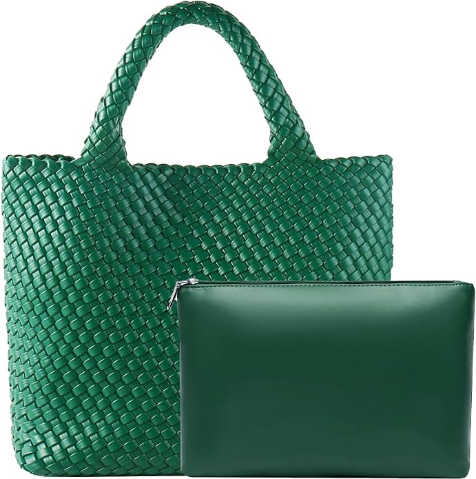 JINMANXUE Fashion Woven Bag Shopper Bag Travel Handbags and Purses Women Tote Bag Large Capacity Shoulder Bags by JINMANXUE