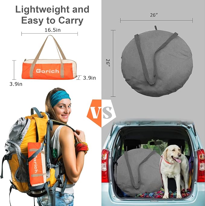 Gorich Beach Tent Sun Shelter for 3/4/6/8/10 Person with UPF 50＋ UV Protection, Lightweight & Easy Setup Beach Shade Canopy, Portable Beach Shade Tent Beach Cabana - Image 6