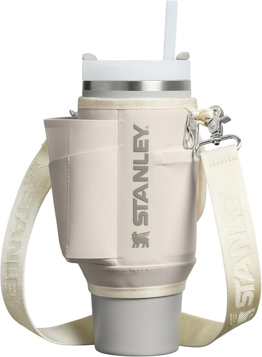 STANLEY All Day Quencher Carry All for 30 oz Tumbler with Handle | Crossbody Bag with Phone Holder Pocket, Card Sleeve & Detachable Strap | Water Bottle Carrier Bag | BPA-Free | Cream by Unknown