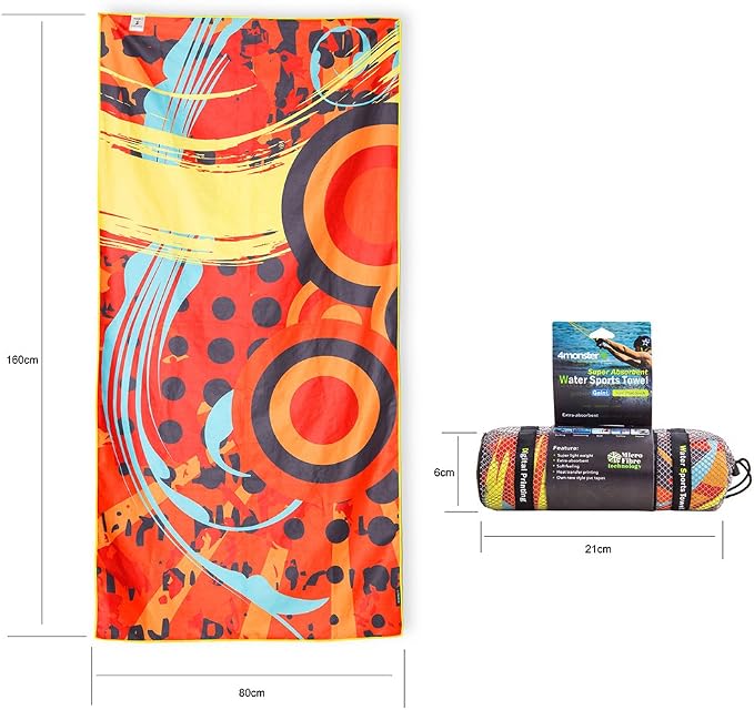 4Monster 4-Pack Quick Dry Microfiber Travel Towels – Super Absorbent, Ultra-Soft Camping Towel Set with Water-Resistant Bag, Lightweight & Compact for RV, Gym, Beach, Pool, Swimming, and Family Trips - Image 3