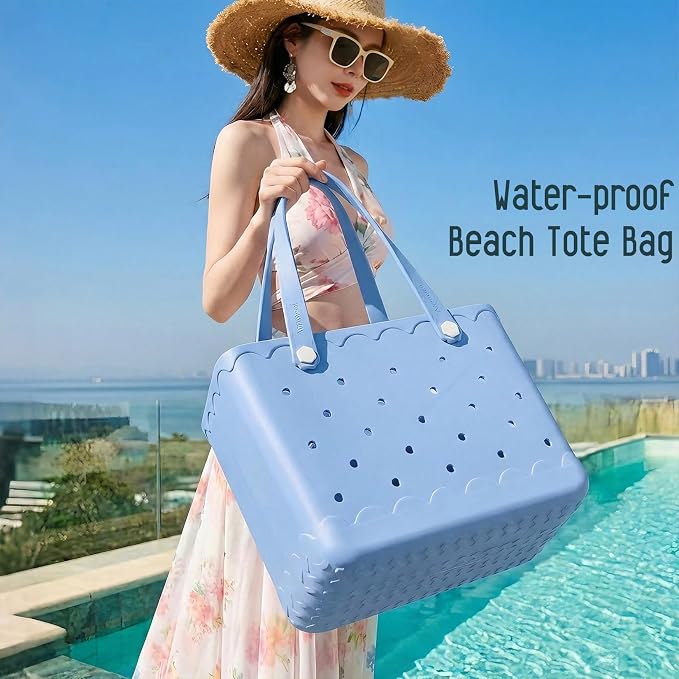 Rubber Beach Tote Bag Waterproof Tip-Proof Outdoor Tote Bag for the Beach Boat Pool Sports - Image 5