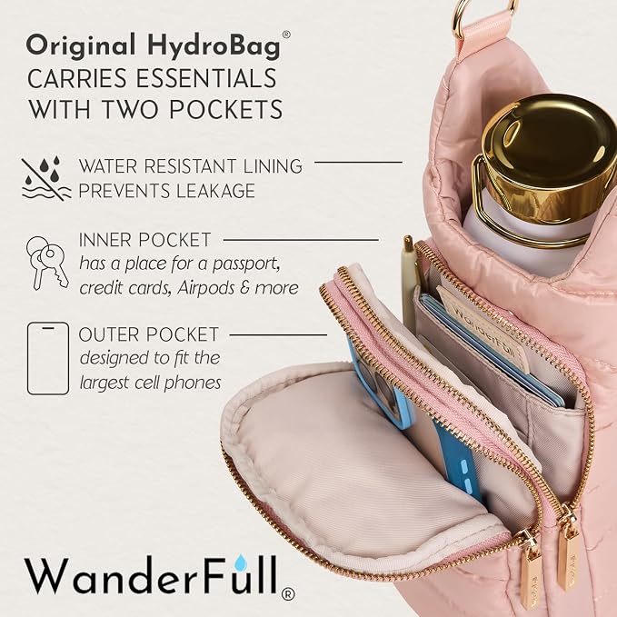 WanderFull Original HydroBag Crossbody Water Bottle Holder with Phone Pocket, Fits Water Bottles up to 32 oz - Image 7