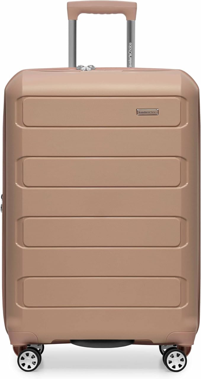 Traveler's Choice Pagosa Hardshell Expandable Luggage with Spinner Wheels, Latte Beige, 3-Piece Set (22/27/30) - Image 2