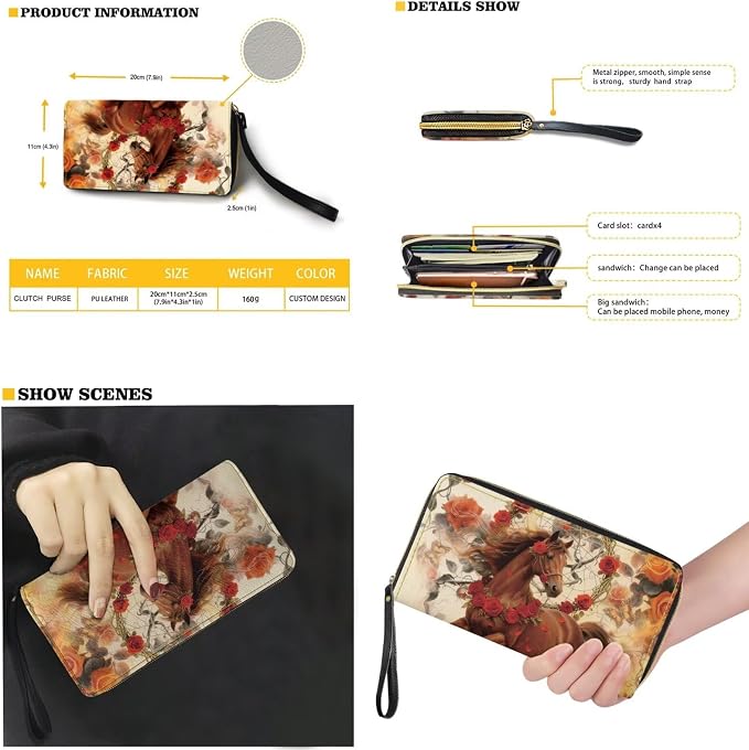 Women Purse Handbags Wallet Sets Leather Shoulder Tote Bag for Women,Top Handle Purse with Wrist Wallet Bag - Image 4