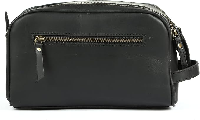 KomalC Travel Toiletry Bag – Premium Leather Dopp Kit for Men & Women with Water-Resistant Lining & Spacious Zippered Organizer - Image 2